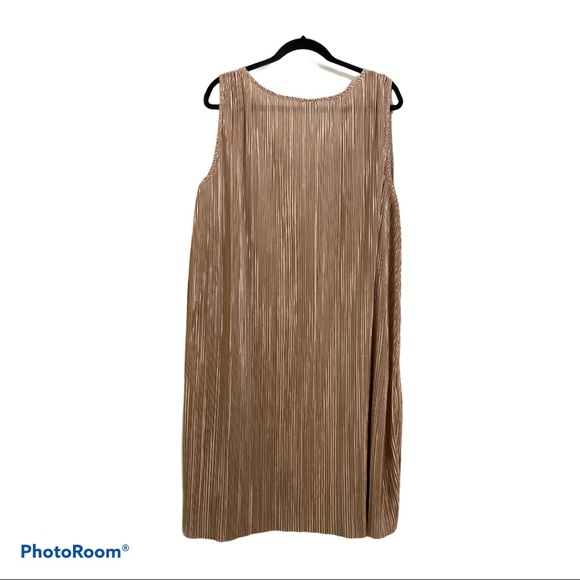 H&M Pale Pink Pleated Midi Dress - Picture 4 of 6